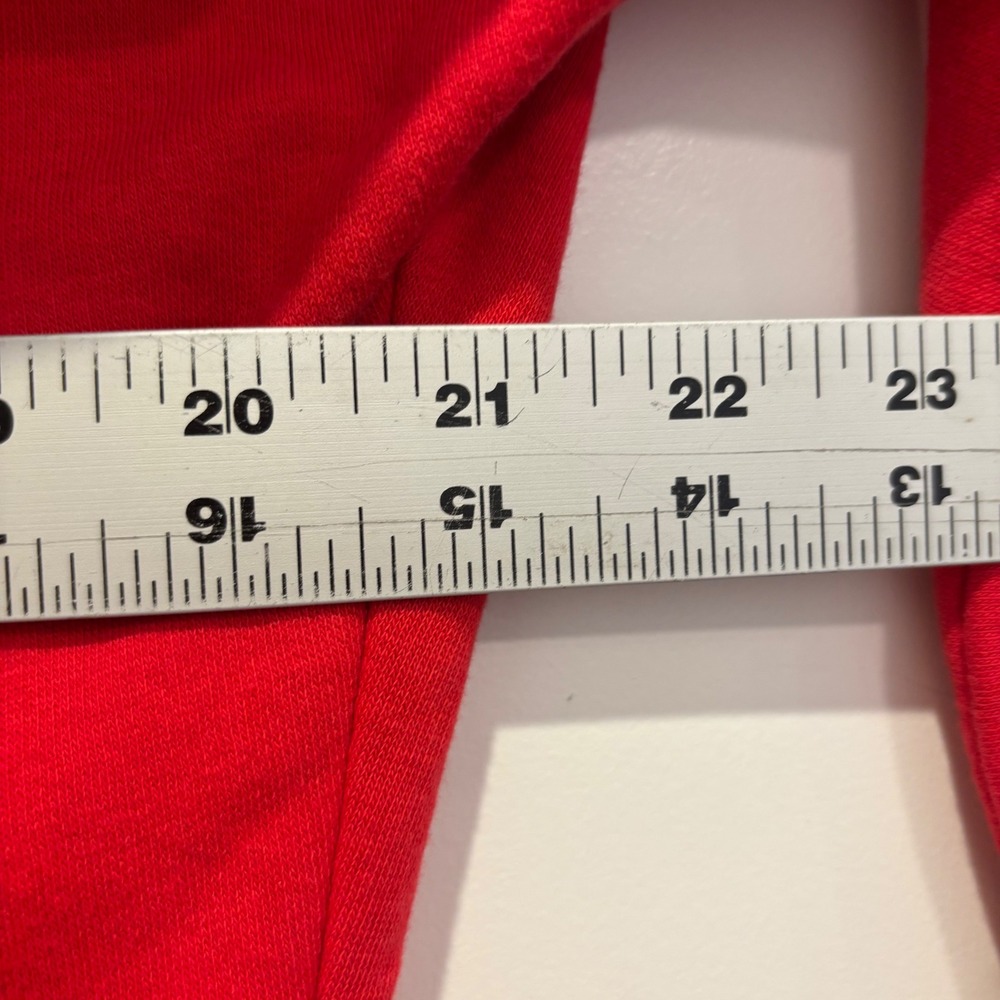 VTG Nike Sportswear Mens Red Full Zip Hoodie Yellow Graphic Blue Swoosh Size‎ M - Picture 5 of 6